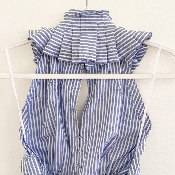 Alexis Briley Striped Tie Waist Halter Mini Dress XS - Picture 9 of 13